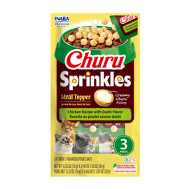 Inaba Churu Sprinkles Chicken & Dashi Flavor Recipe Grain-Free Cat Treats & Meal Topper 0.35-oz tube (3 count) - Cat