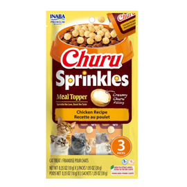 Inaba Churu Sprinkles Chicken Recipe Grain-Free Cat Treats & Meal Topper 0.35-oz tube (3 count) - Cat Treats 1