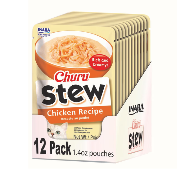 Inaba Churu Stew for Cats (1.4 oz x 12 puches) - Chicken Recipe - Cat Food 8