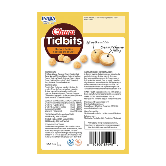 Inaba Churu Tidbits Soft & Creamy Cat Treats (8 packs) - Cat Treats 2