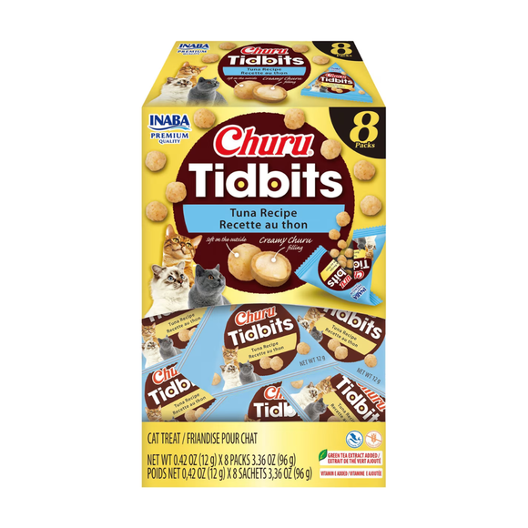 Inaba Churu Tidbits Soft & Creamy Cat Treats (8 packs) - Tuna Recipe - Cat Treats 9