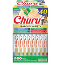Inaba Churu Tuna Seafood Variety Pack Grain-Free Lickable Treat for Cats 40ct