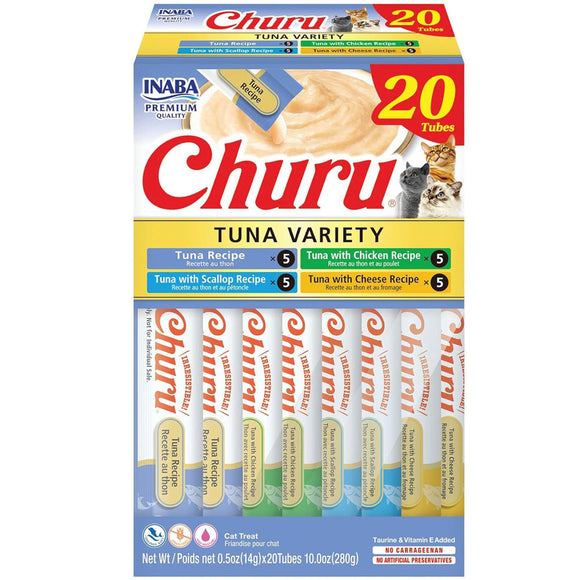 Inaba Churu Tuna Variety Pack Grain-Free Lickable Treat for Cats - Variety 3 - 20-count (box) - Cat Treats 14