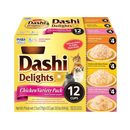 Inaba Dashi Delights Chicken Variety Pack in Broth Cat Food 2.5-oz pack of 12 - Cat Food 1