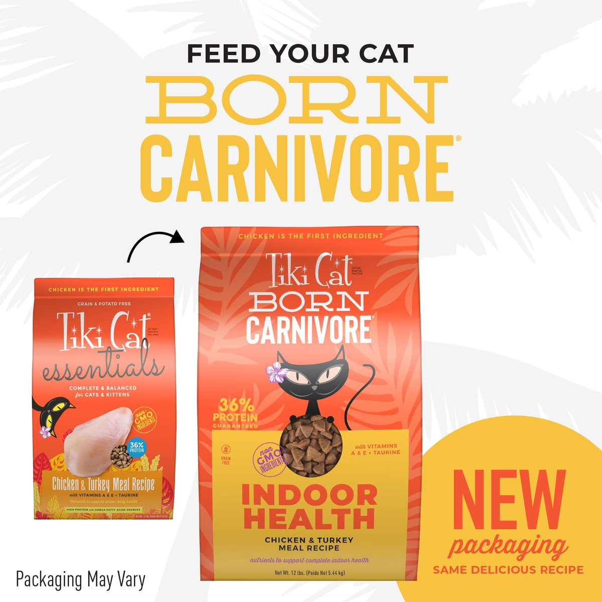 Tiki Cat Born Carnivore Indoor Health Chicken & Turkey Meal Dry Food for Cats - 0