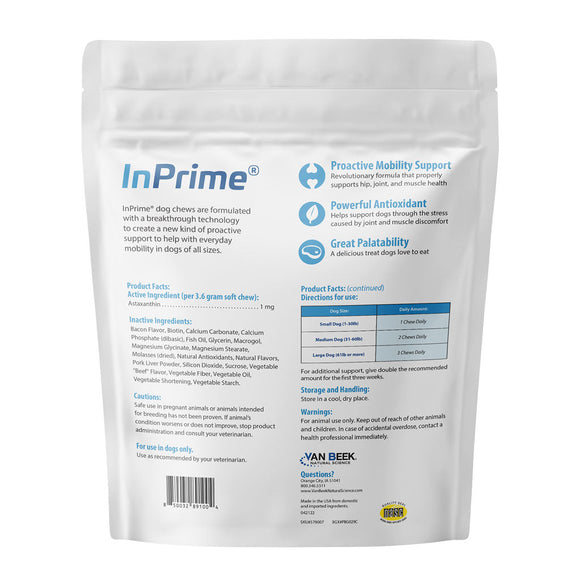 InPrime - Natural Joint Support for Dogs - Helps Maintain Normal Joint Mobility &Function - Supports Hip and Joint