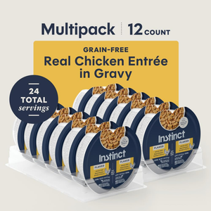 Instinct Flaked Grain Free Real Duck Entree in Gravy Wet Cat Food (2.64 oz split cup x 12 pack) - Cat Food 2