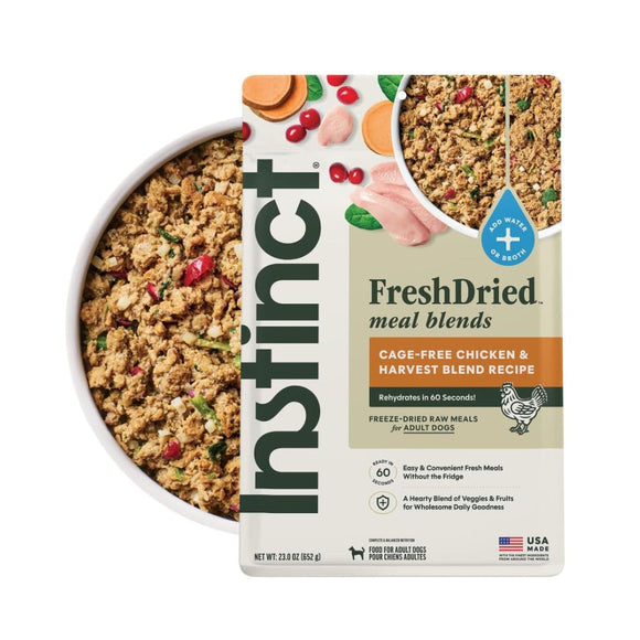 Instinct Fresh Dried Meal Blends Freeze-Dried Cage-Free Chicken & Harvest Blend Recipe for Dogs - 23 oz - Dog Treats 10