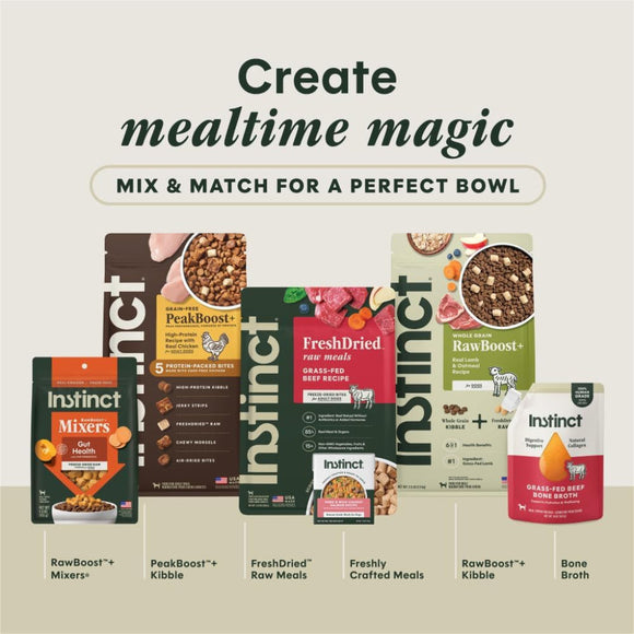 Instinct Fresh Dried Meal Blends Freeze-Dried Grass-Fed Beef & Orchard Blend Recipe for Dogs - Dog Treats 9