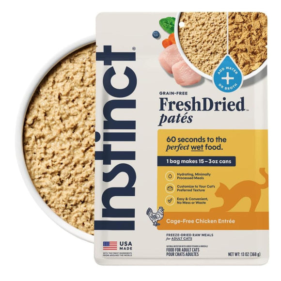 Instinct Fresh Dried Patés Freeze-Dried Raw Chicken Entrée for Cats - 13 oz - Cat Food 10