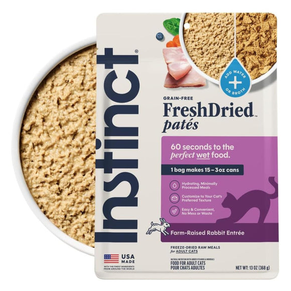Instinct Fresh Dried Patés Freeze-Dried Raw Rabbit Entrée for Cats - 13 oz - Cat Food 10