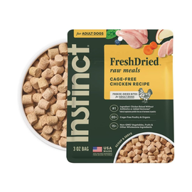 Instinct Fresh Dried Raw Meal Blends Freeze-Dried Cage-Free Chicken Recipe for Dogs - 3 oz - Dog Treats 1