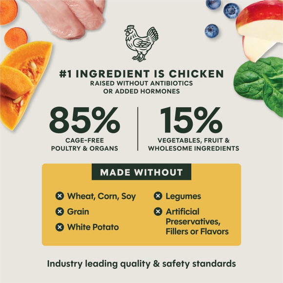 Instinct Fresh Dried Raw Meal Blends Freeze-Dried Cage-Free Chicken Recipe for Dogs - Dog Treats 5