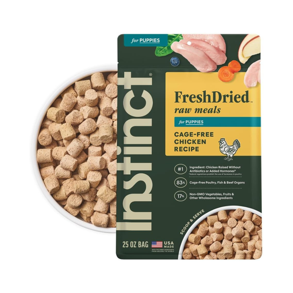 Instinct Fresh Dried Raw Meal Blends Freeze-Dried Cage-Free Chicken Recipe for Puppies - 25 oz - Dog Treats 9