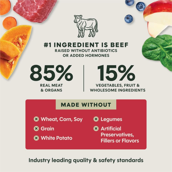 Instinct Fresh Dried Raw Meal Blends Freeze-Dried Grass-Fed Beef Recipe for Dogs - Dog Treats 5