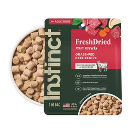 Instinct Fresh Dried Raw Meal Blends Freeze-Dried Grass-Fed Beef Recipe for Dogs - 3 oz - Dog Treats 1