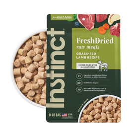 Instinct Fresh Dried Raw Meal Blends Freeze-Dried Grass-Fed Lamb Recipe for Dogs - 14 oz - Dog Treats 1