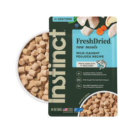 Instinct Fresh Dried Raw Meal Blends Freeze-Dried Wild-Caught Pollock Recipe for Dogs - 14 oz - Dog Treats 1