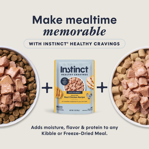 Instinct Grain-Free Healthy Cravings Savory Gravy Wet Cat Food 3-oz case of 24 - Cat Food 8