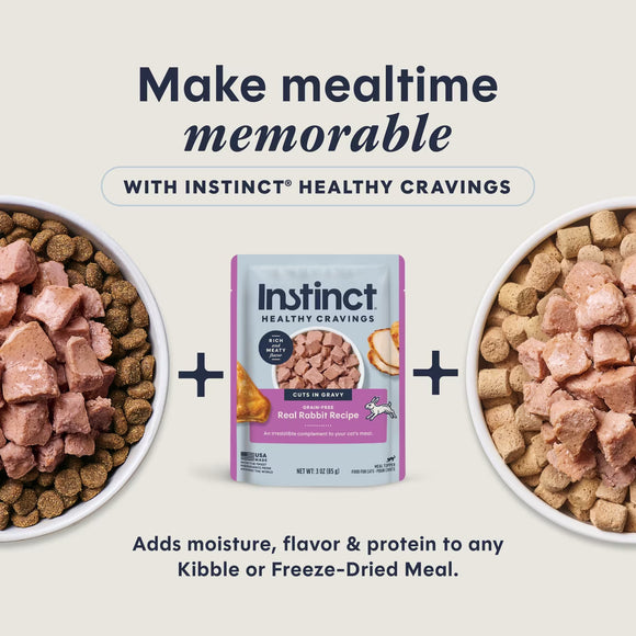 Instinct Grain-Free Healthy Cravings Savory Gravy Wet Cat Food 3-oz case of 24 - Cat Food 21