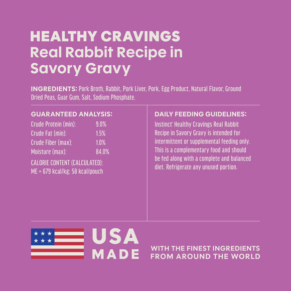 Instinct Grain-Free Healthy Cravings Savory Gravy Wet Cat Food 3-oz case of 24 - Cat Food 23