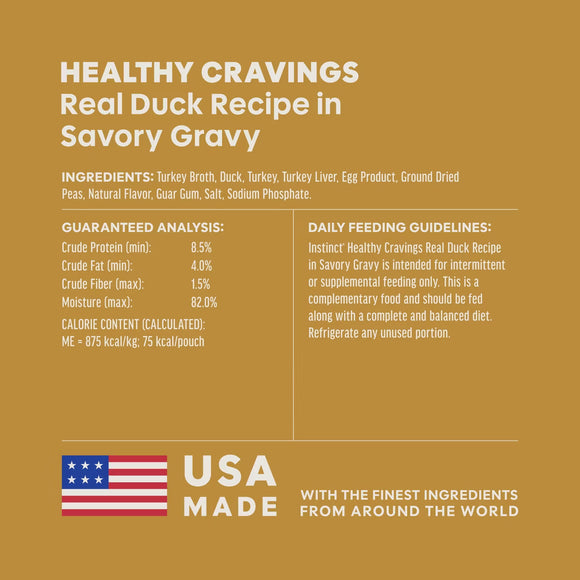 Instinct Grain-Free Healthy Cravings Savory Gravy Wet Cat Food 3-oz case of 24 - Cat Food 17