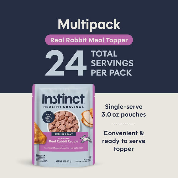 Instinct Grain-Free Healthy Cravings Savory Gravy Wet Cat Food 3-oz case of 24 - Cat Food 22