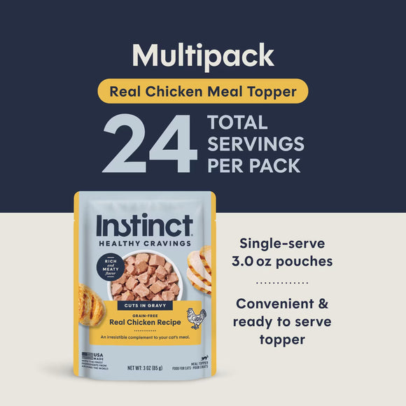 Instinct Grain-Free Healthy Cravings Savory Gravy Wet Cat Food 3-oz case of 24 - Cat Food 9