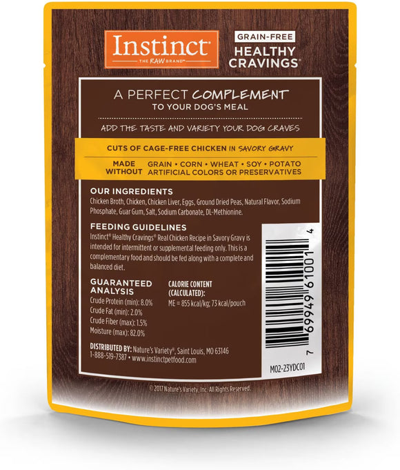 Instinct Grain-Free Healthy Cravings Savory Gravy Wet Dog Food 3-oz case of 24 - Dog Food 12