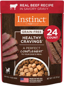 Instinct Grain-Free Healthy Cravings Savory Gravy Wet Dog Food 3-oz case of 24 - Beef - Dog Food 1