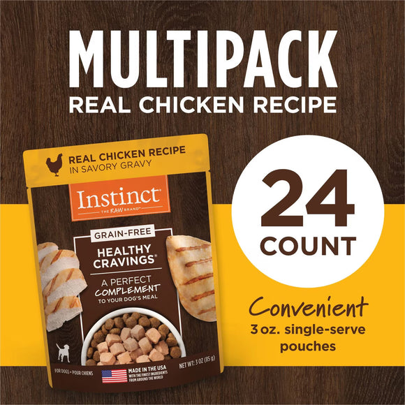 Instinct Grain-Free Healthy Cravings Savory Gravy Wet Dog Food 3-oz case of 24 - Dog Food 16