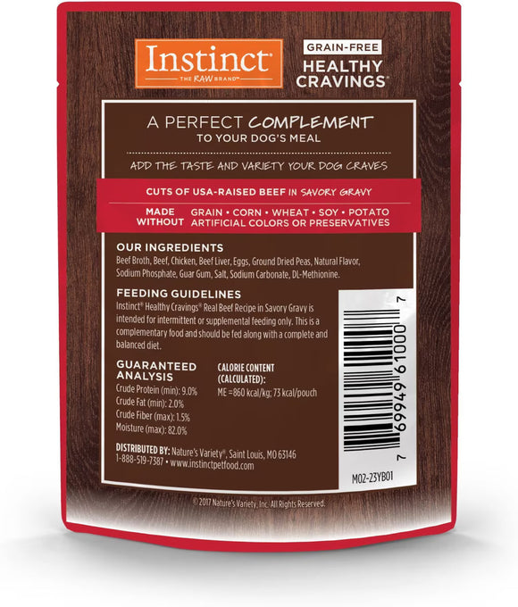 Instinct Grain-Free Healthy Cravings Savory Gravy Wet Dog Food 3-oz case of 24 - Dog Food 5