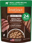 Instinct Grain-Free Healthy Cravings Savory Gravy Wet Dog Food 3-oz case of 24 - Lamb - Dog Food 3