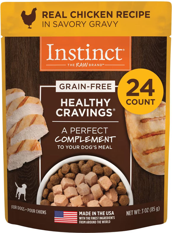 Instinct Grain-Free Healthy Cravings Savory Gravy Wet Dog Food 3-oz case of 24 - Chicken - Dog Food 2
