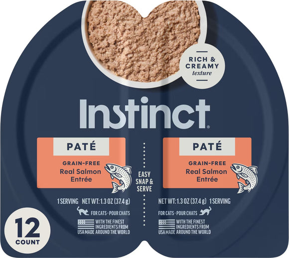 Instinct Pate Grain-Free Entree Wet Cat Food 2.64-oz case of 12 - Salmon - Cat Food 17
