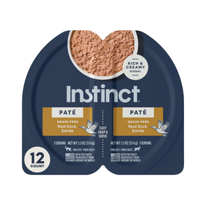 Instinct Pate Grain Free Real Duck Entree in Gravy Wet Cat Food (2.64 oz split cup x 12 pack) - Cat Food 1