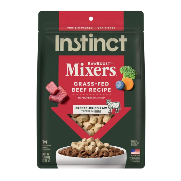 Instinct Raw Boost Mixers Freeze-Dried Raw Beef Meal Topper for Dogs - 14 oz - Dog Treats 1