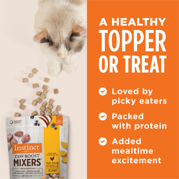 Instinct Raw Boost Mixers Freeze-Dried Raw Chicken Meal Topper for Cats (6 oz) - Cat Treats 5