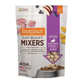 Instinct Raw Boost Mixers Freeze-Dried Raw Rabbit Meal Topper for Cats (6 oz) - Cat Treats 1