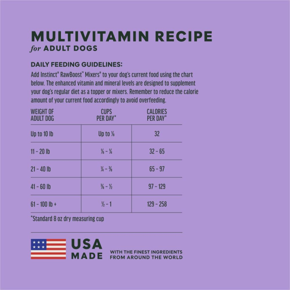 Instinct Raw Boost Mixers Multivitamin Freeze Dried Meal Topper for Adult Dogs - Dog Treats 8