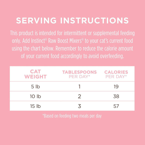 Instinct Raw Boost Mixers Skin & Coat Health Freeze Dried Meal Topper for Cats (5.5 oz) - Cat Treats 8