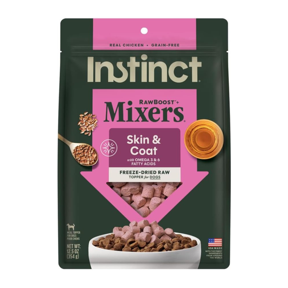 Instinct Raw Boost Mixers Skin & Coat Health Freeze Dried Meal Topper for Dogs - 12.5 oz - Dog Treats 1