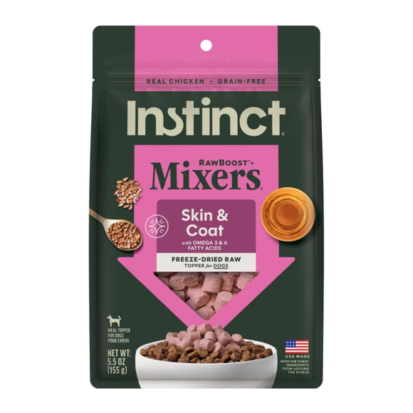Instinct Raw Boost Mixers Skin & Coat Health Freeze Dried Meal Topper for Dogs - 5.5 oz - Dog Treats 9