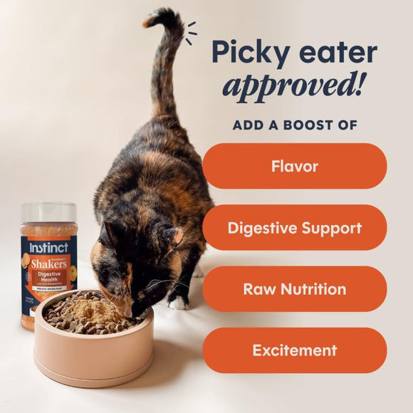 Instinct Raw Boost Shakers Freeze Dried Healthy Digestion Meal Topper for Cats (5.5 oz) - Cat Treats 4