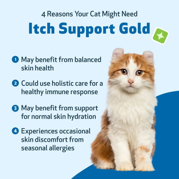 Itch Support Gold - For Allergy-Related Itch in Cats - Cat Supplements & Vitamins 8