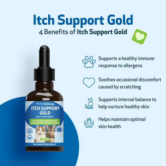 Itch Support Gold - For Allergy-Related Itch in Cats - Cat Supplements & Vitamins 9