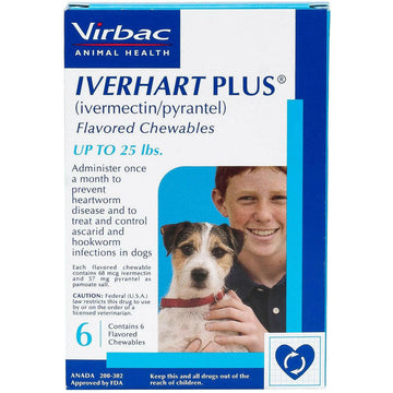 Iverhart Plus Chewable Tablet for Small Dogs 1-25 lbs