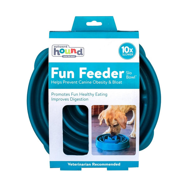 Outward Hound Fun Feeder Turquoise Drop For Dogs (Large/Regular)