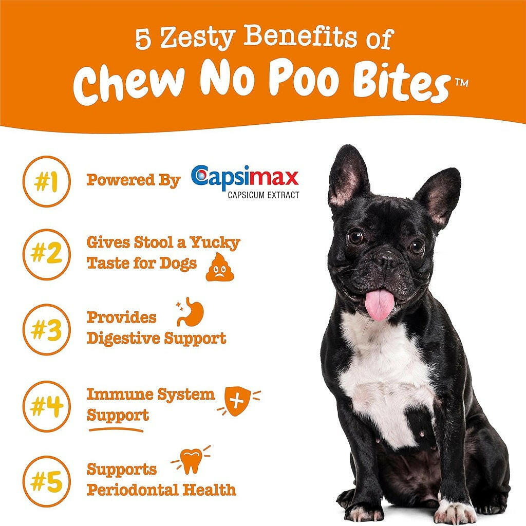 Zesty Paws Chew No Poo Bites Chicken Flavored Chews for Dogs (90 ct)