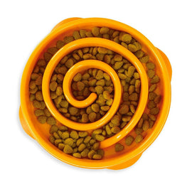 Outward Hound Fun Feeder Orange Swirl Dog Bowl Feeder (Medium)